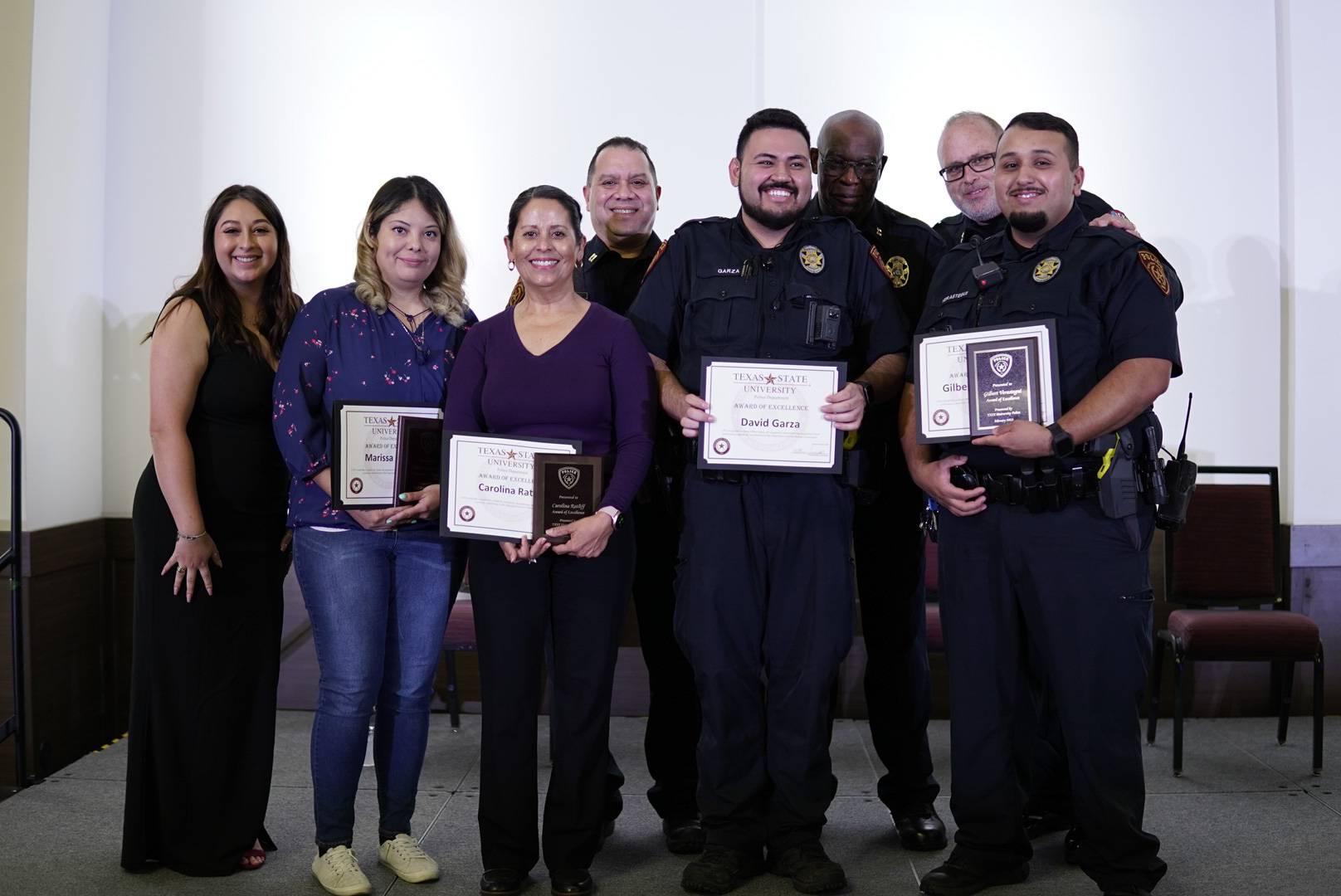 group of police officers with awards