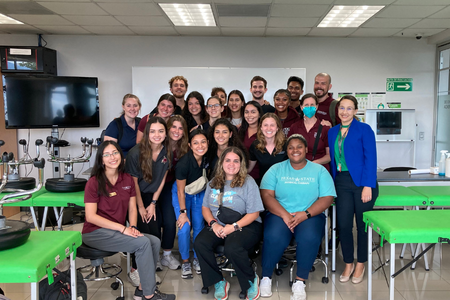 Group of Physical therapy students in a classroom