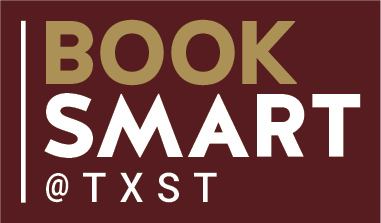 graphic reading "book smart @ txst"