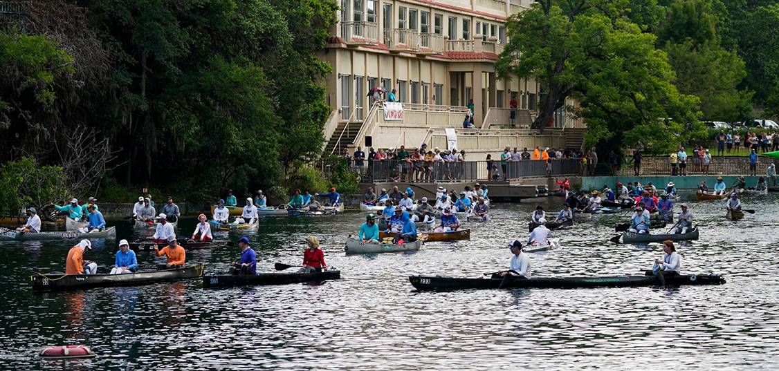 For TXST students and alums, the Texas Water Safari canoe race
provides a worthy challenge and a welcoming community