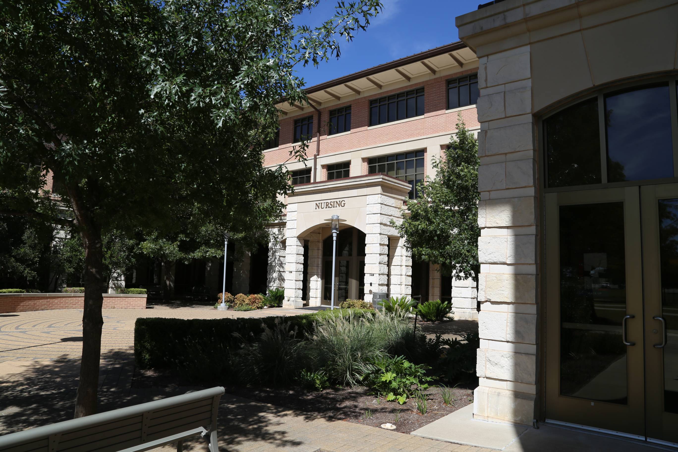 Nursing building facing west/labyrinth side