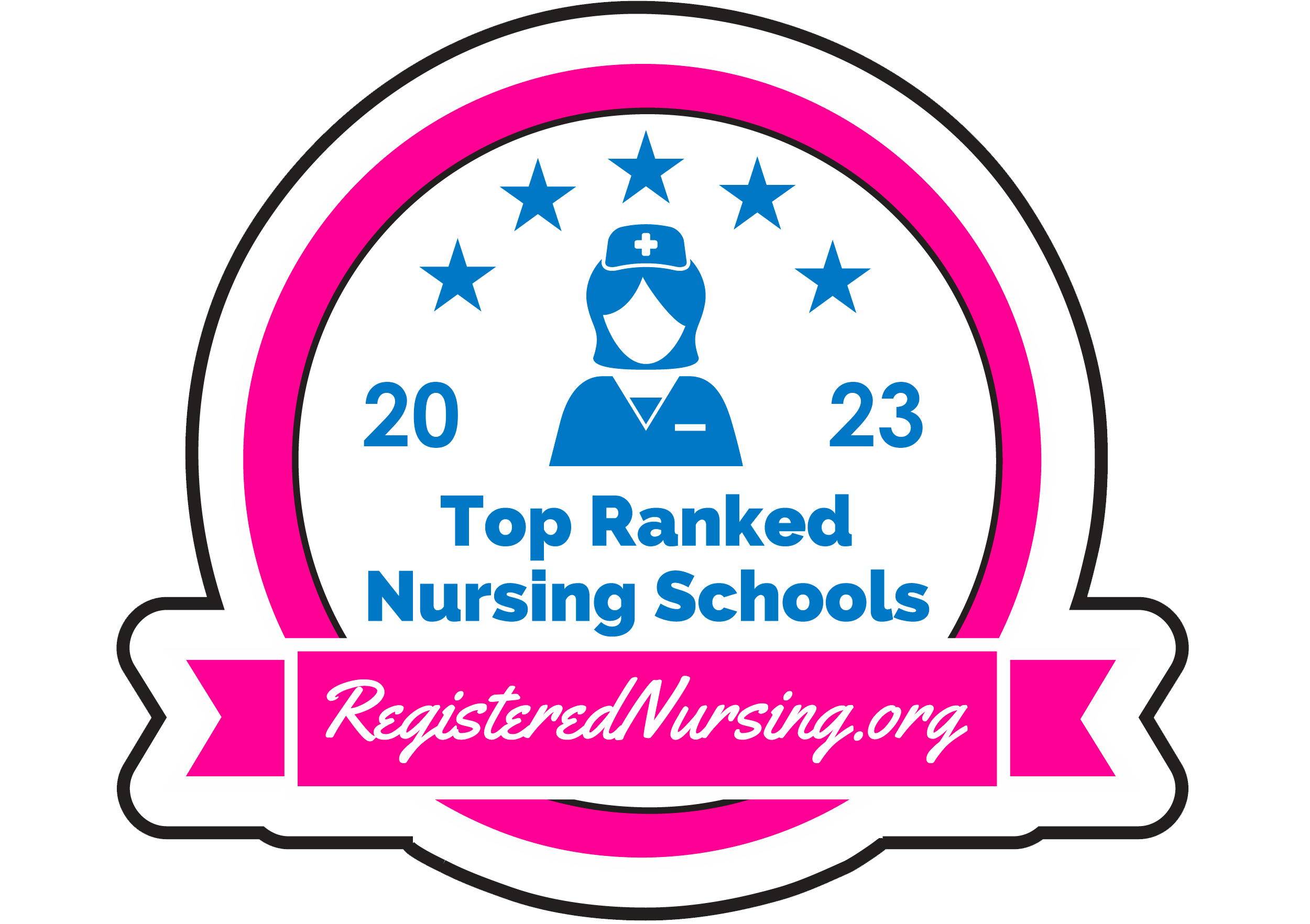Top Ranked Nursing school 2023 badge
