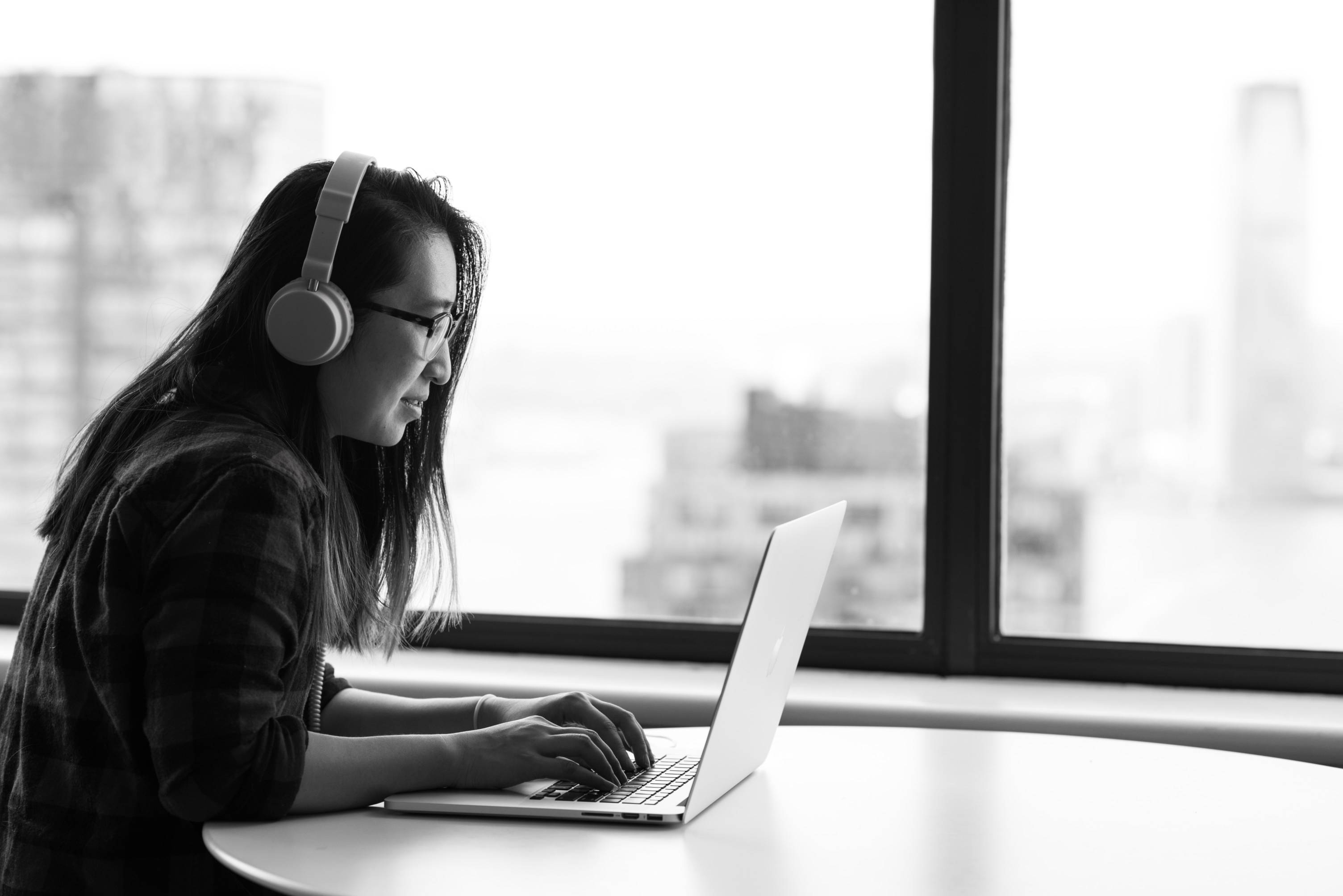 Woman on computer