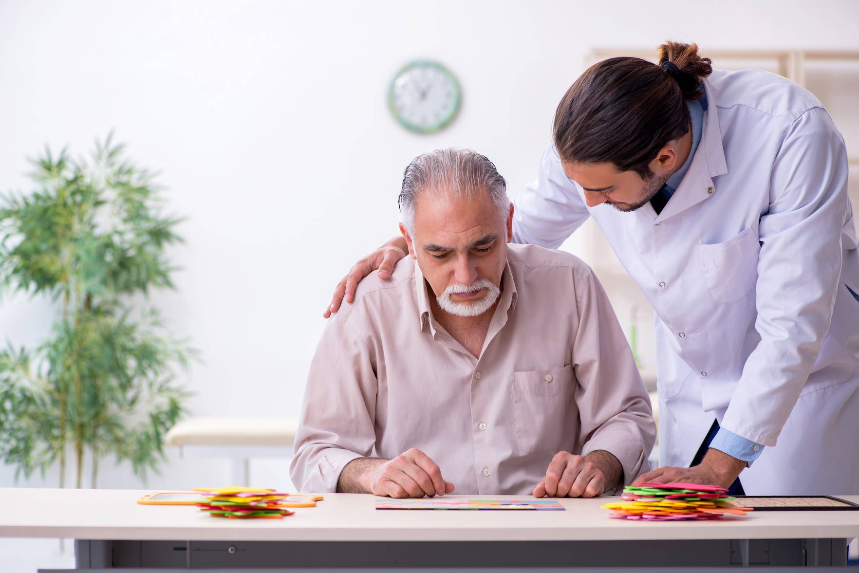 Medical Professional with elderly patient