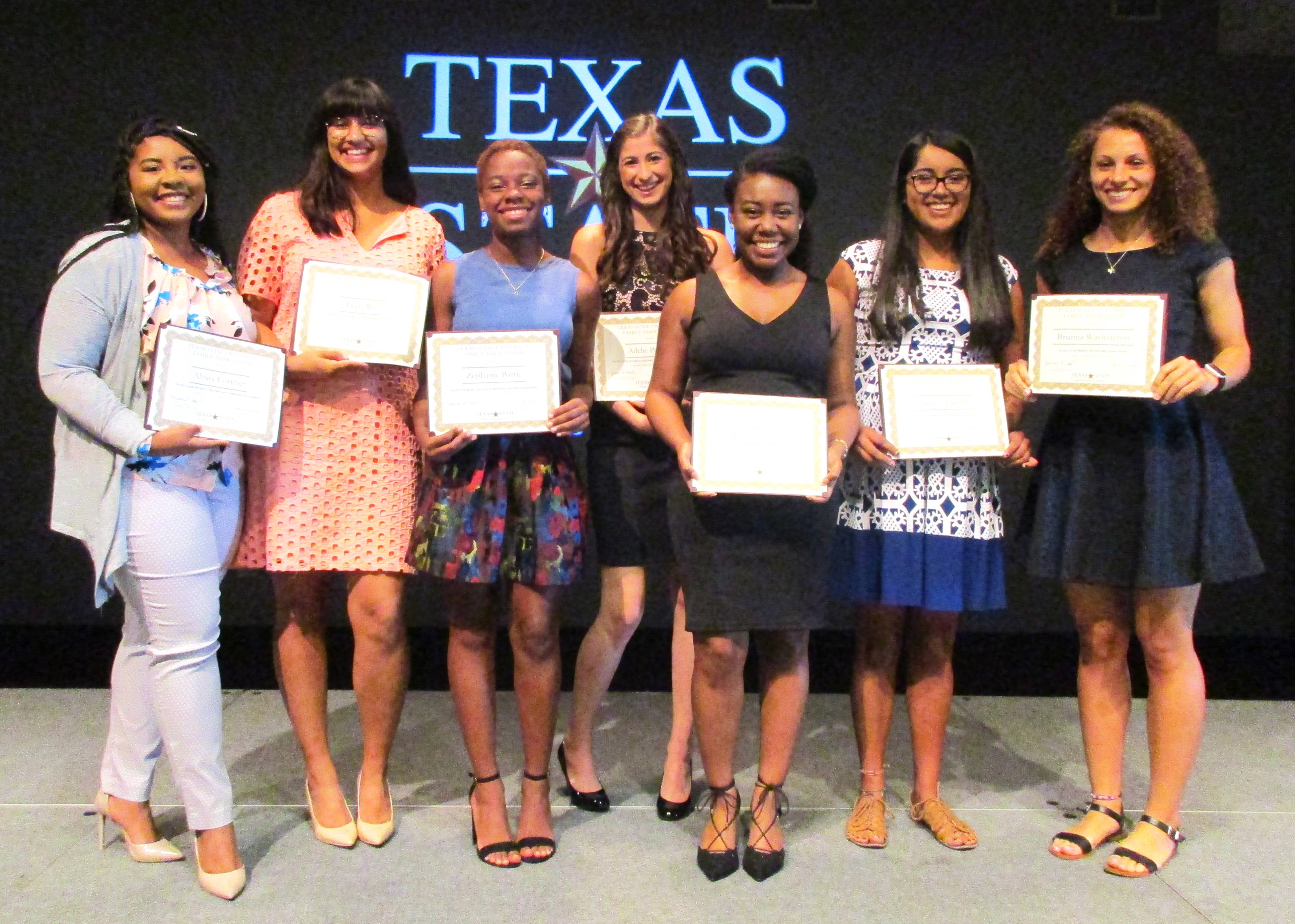 Family Association Scholarship Winners