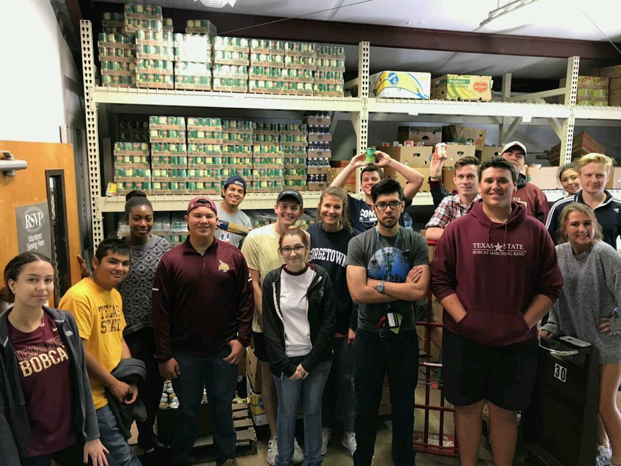 Volunteering at Hays County Foodbank