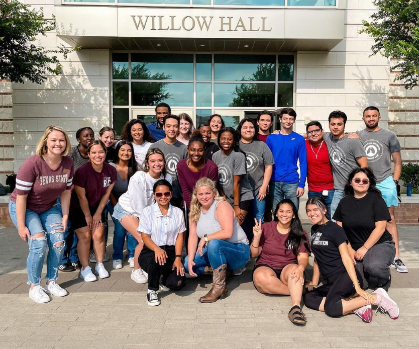 RCSA students in front of willow building