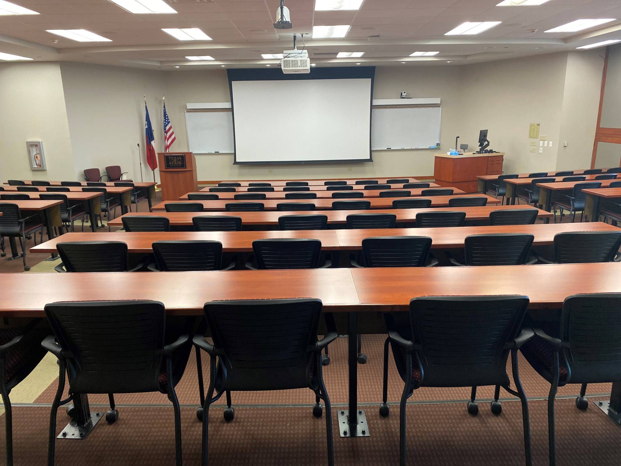 Back center view of teaching theatre