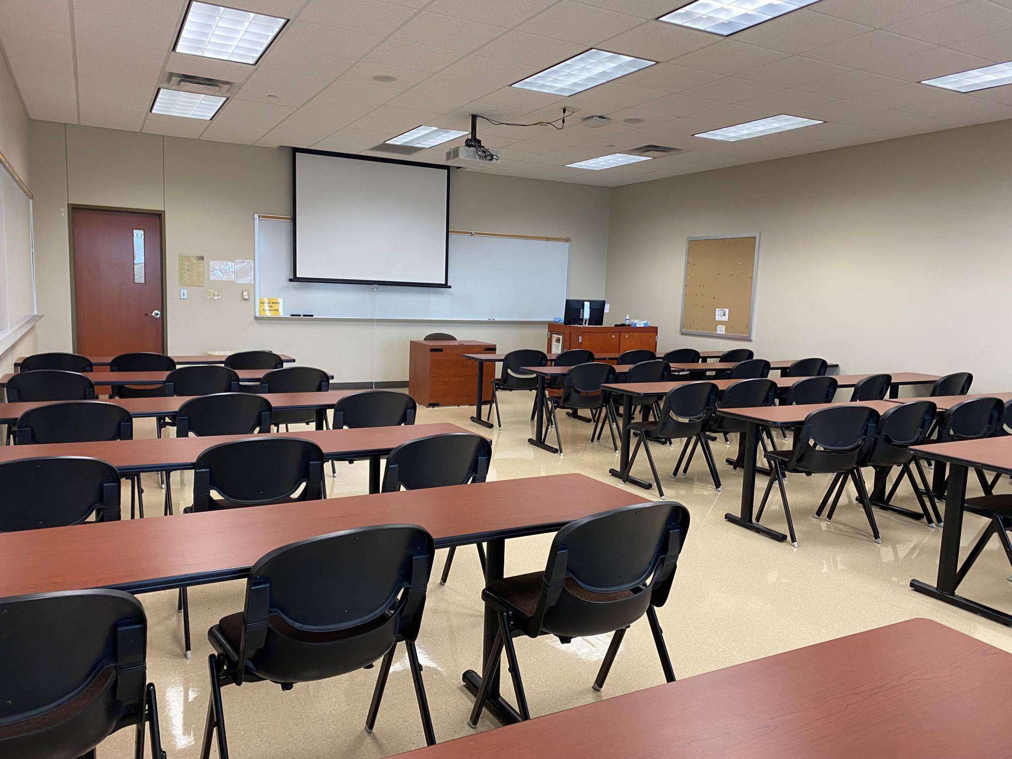 Classroom back view