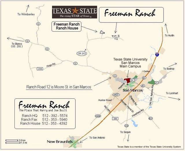 map to Freeman Center