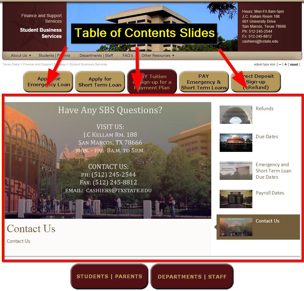 table of contents question
