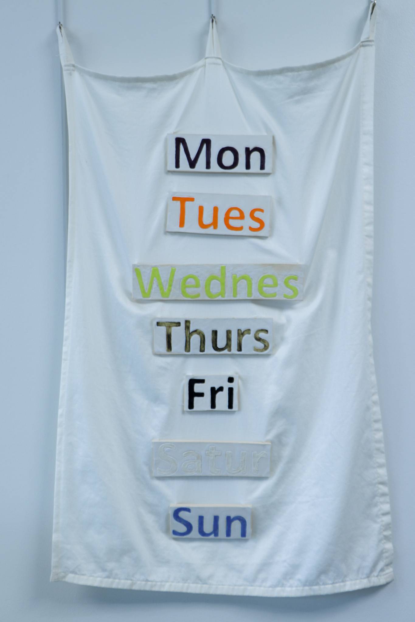 A list of the days of the week