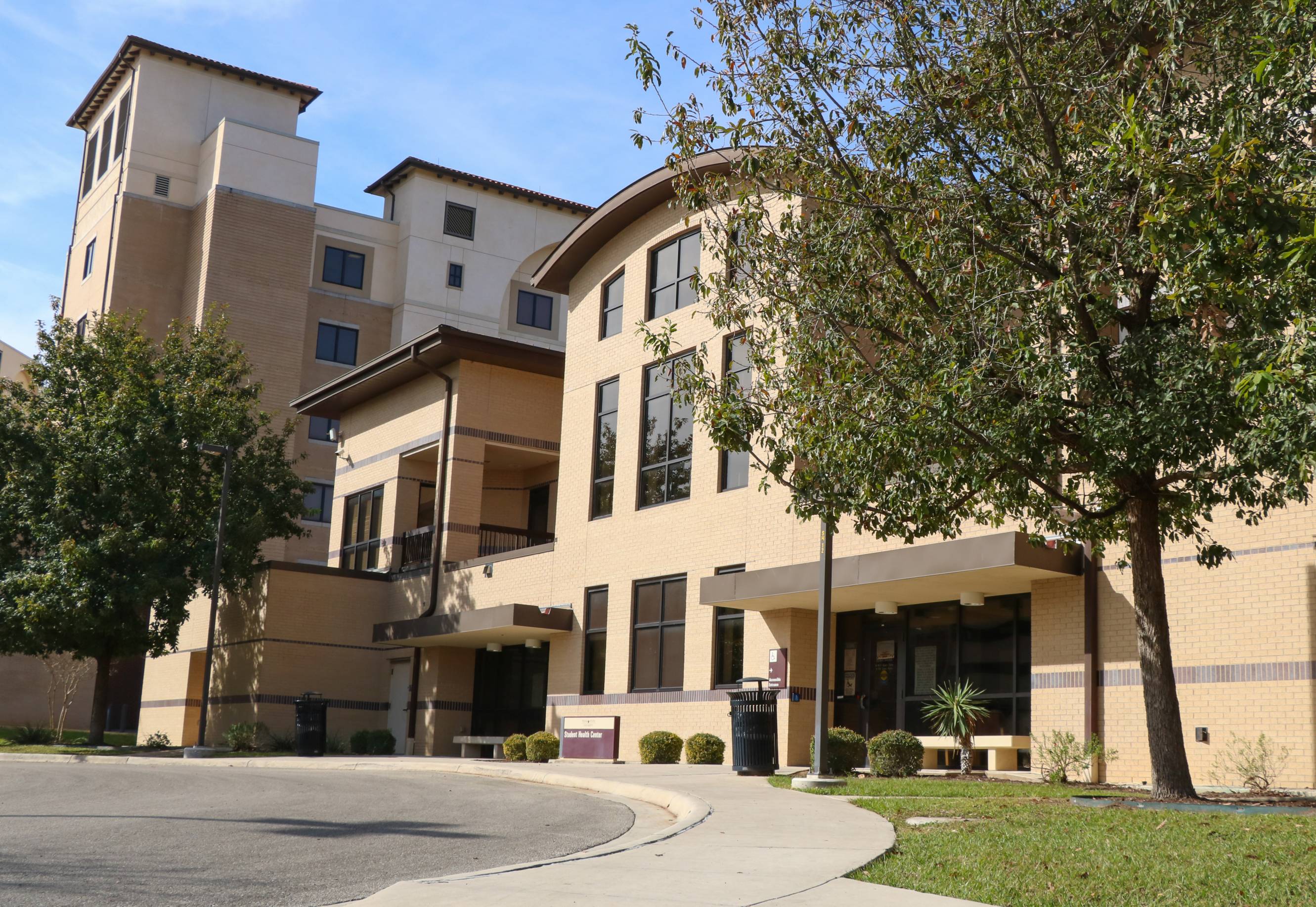 Outdoor photo of the Student Health Center