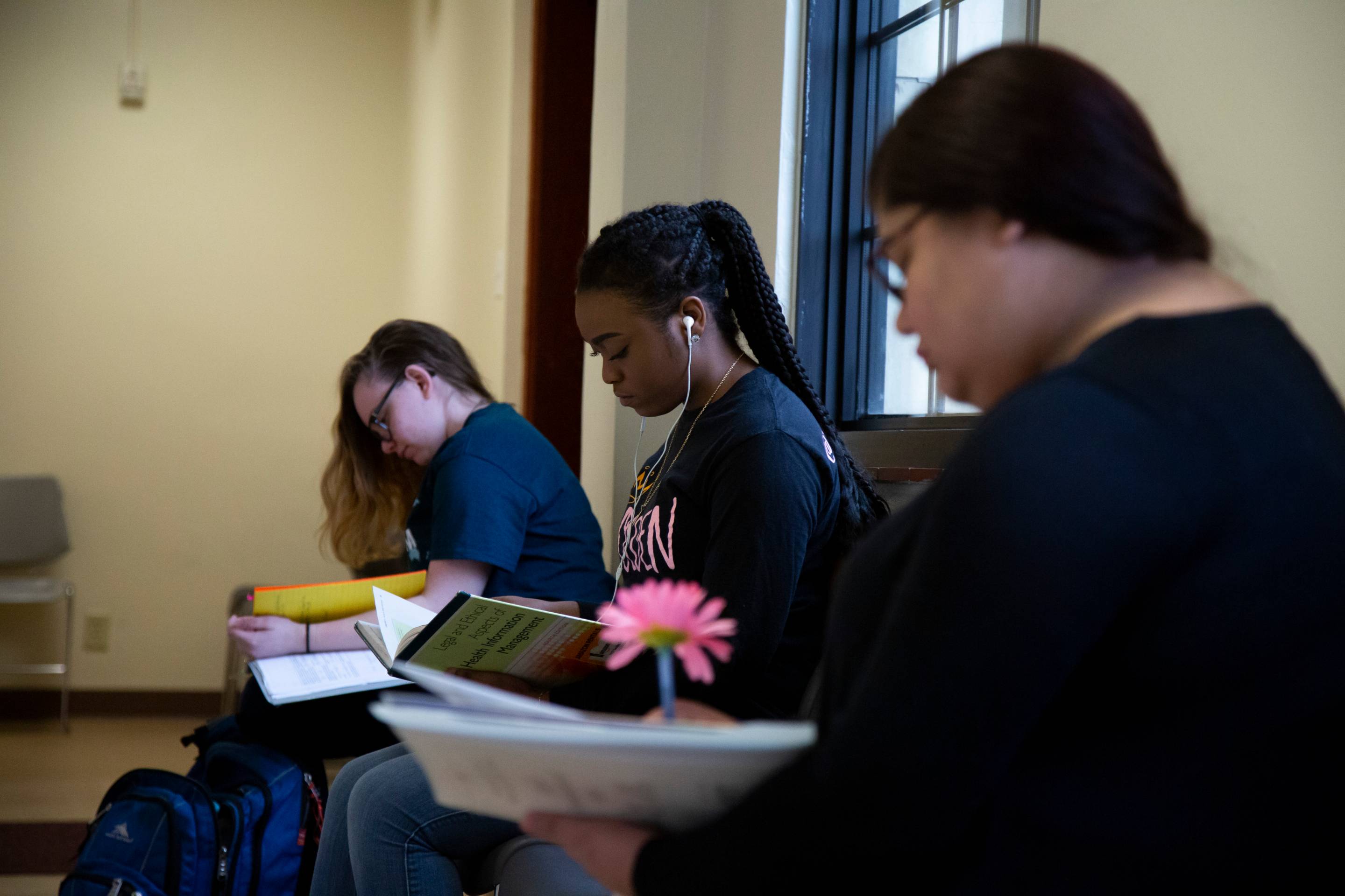 Students waiting to take a test