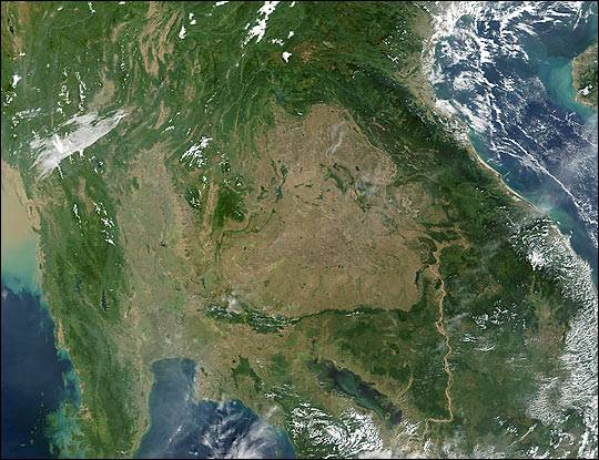 Satellite Image of Mainland Southeast Asia. © Jacques Descloitres, MODIS Land Rapid Response Team at NASA GSFC.