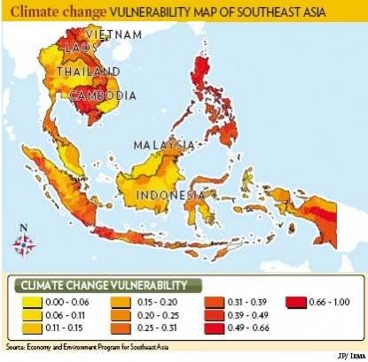 Climate Change: Vulnerability Map of Southeast Asia. © 2009 EEPSEA.