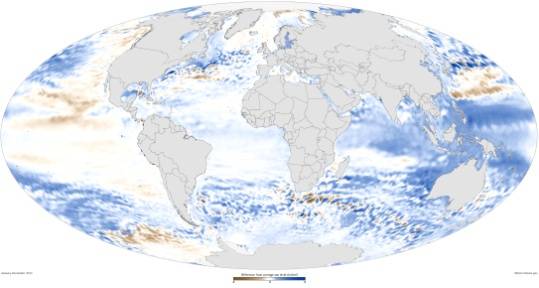 Global Sea Levels 2012. © 2013 R. Lindsey, NOAA.