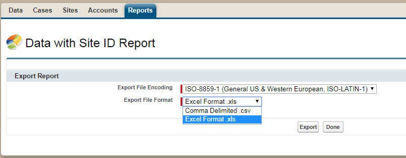 ExportDetails