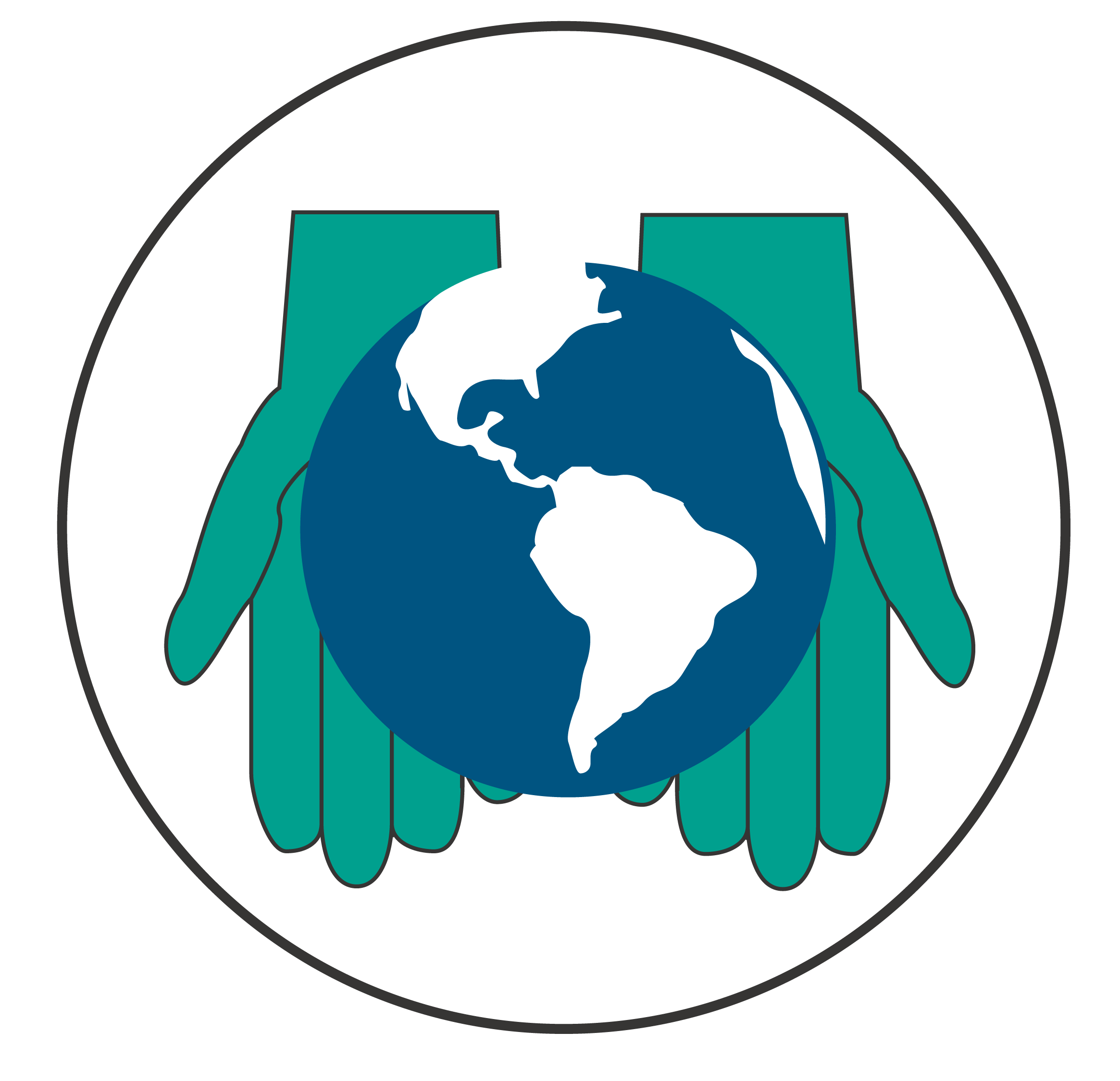 earth and hands icon
