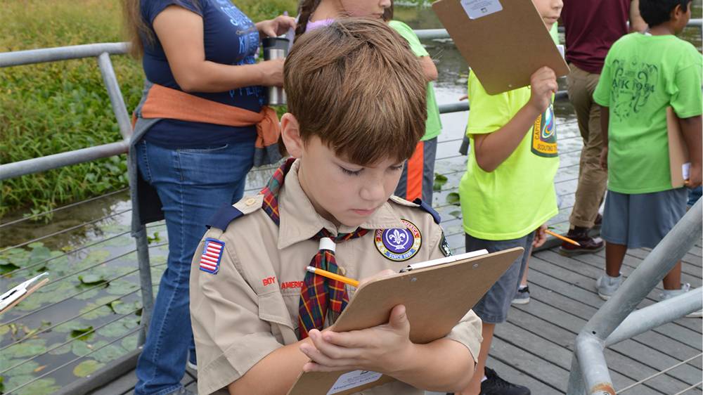 Boy Scouts at the Wetlands.