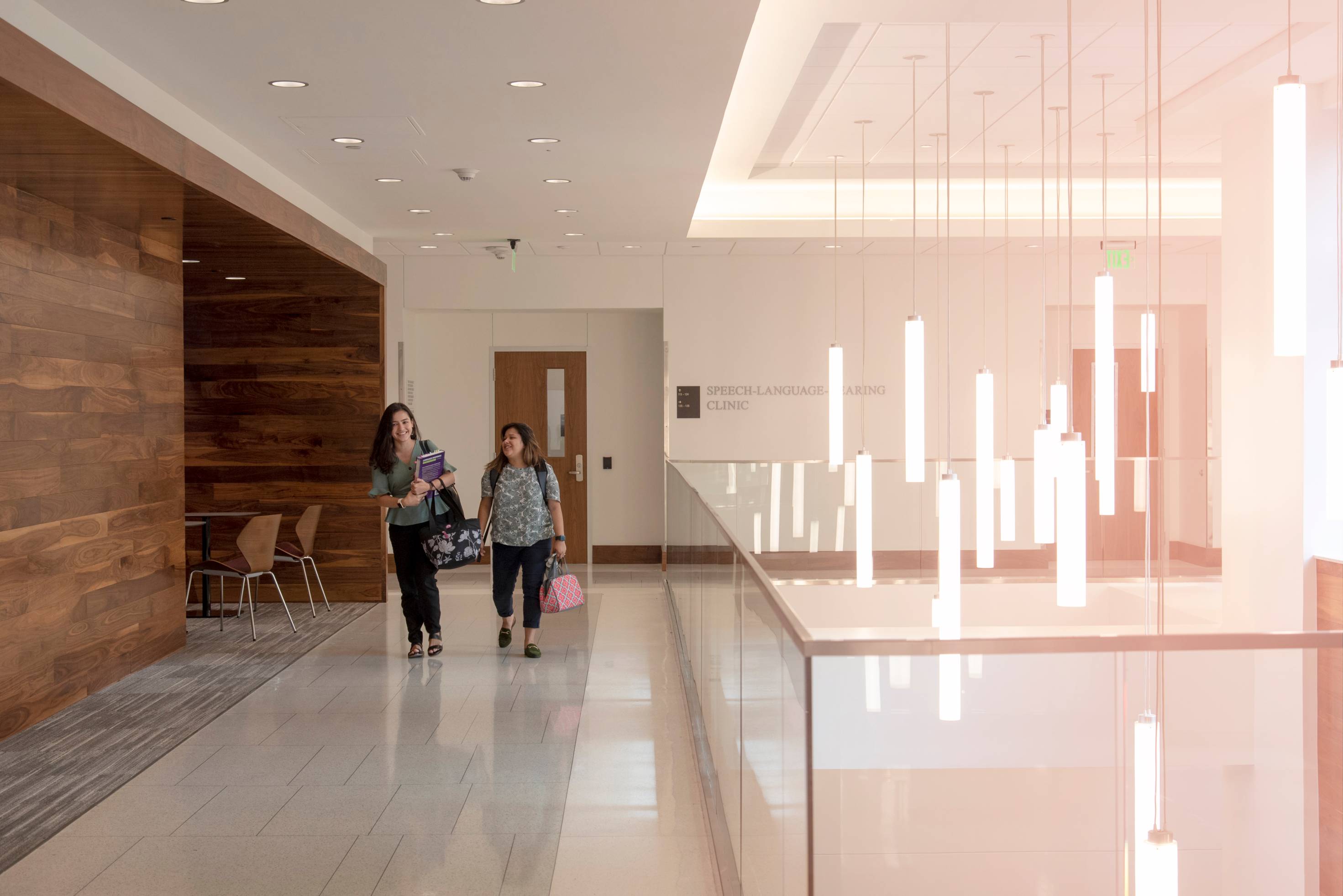 Students walking hallway