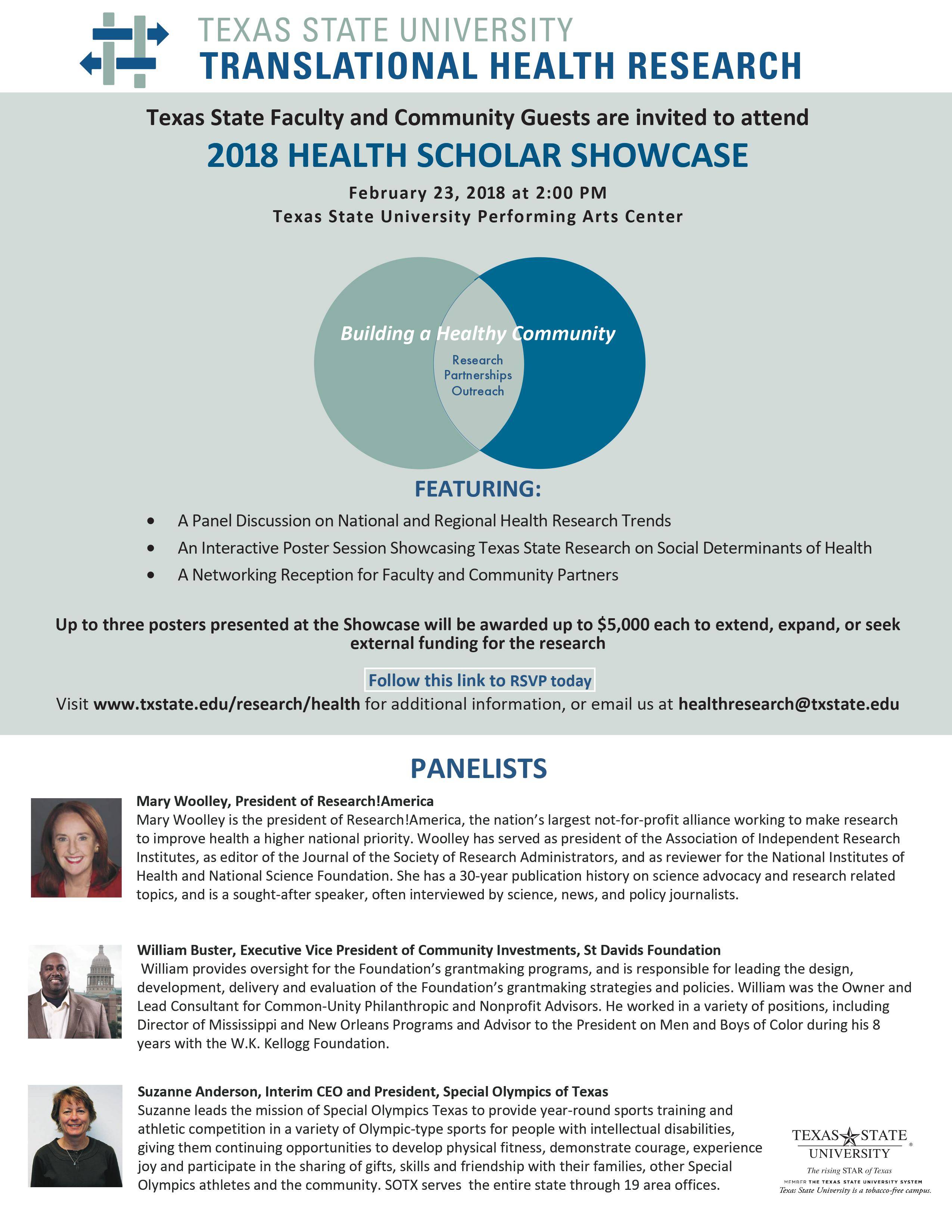 Health Scholar Showcase Flyer