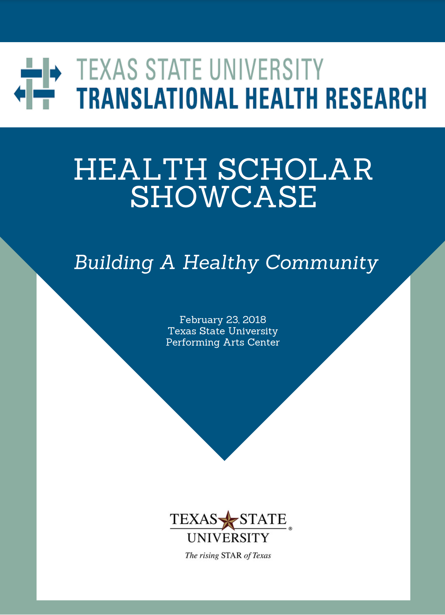 Health Scholar Showcase 2018 program