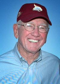 Bill Miller wearing a Texas State Bobcats' baseball cap