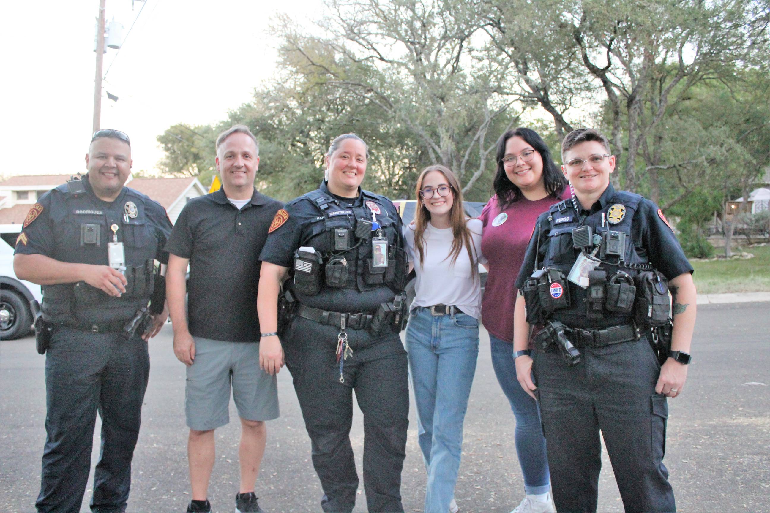 UPD Officers with students