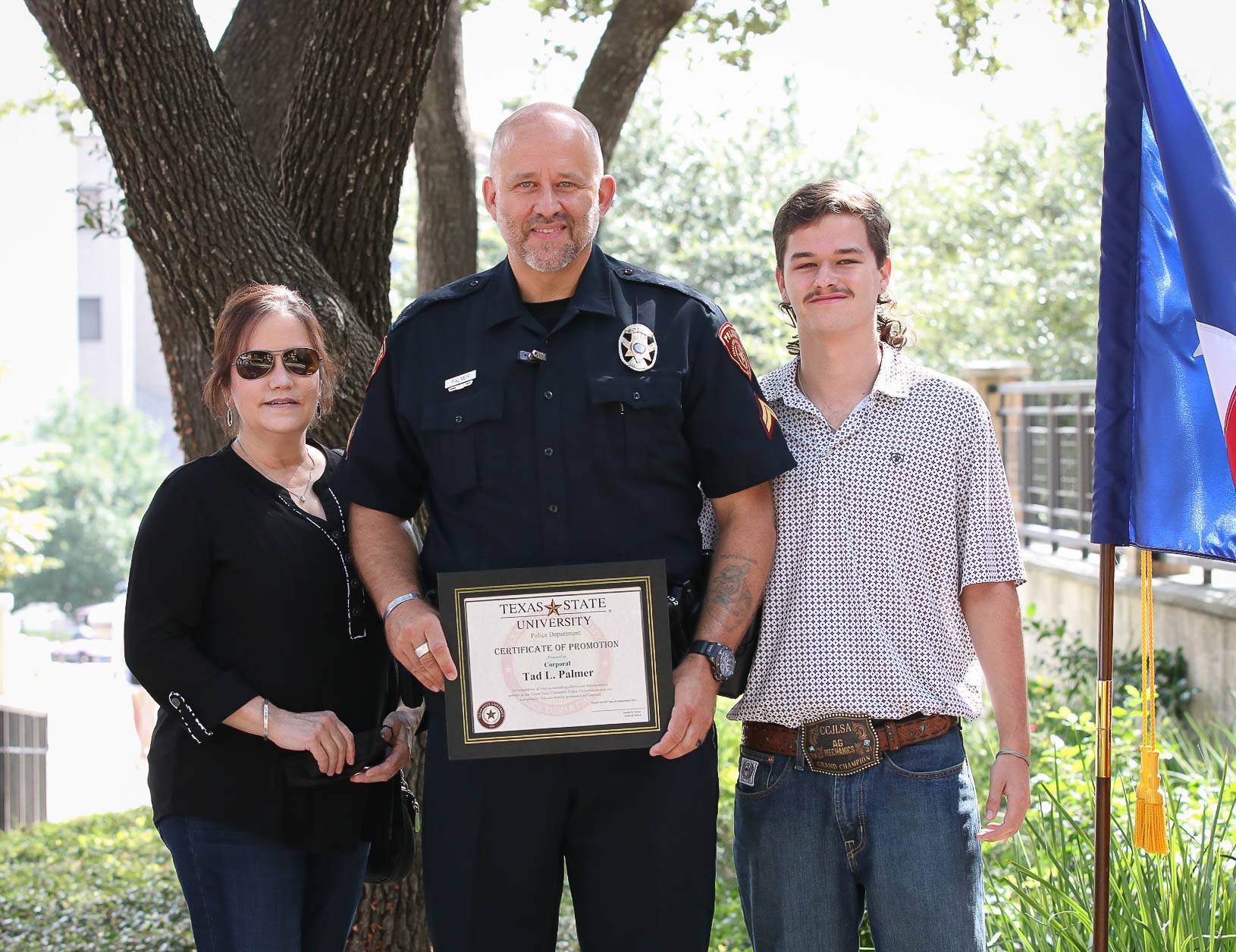 Officer Palmer with Wife and Son