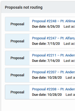 Proposals Not Routing