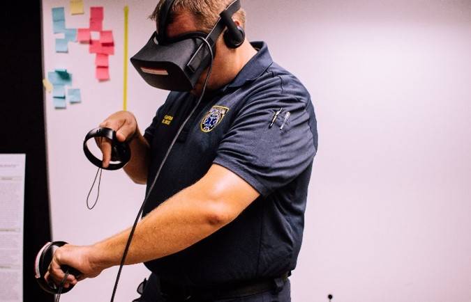 AR VR in law enforcement training.
