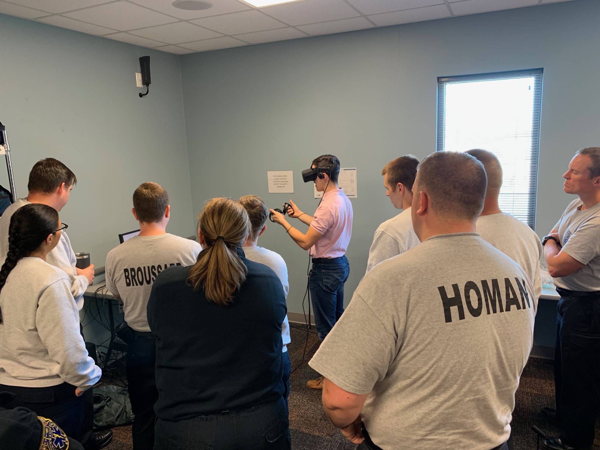 EMS persons training with virtual reality