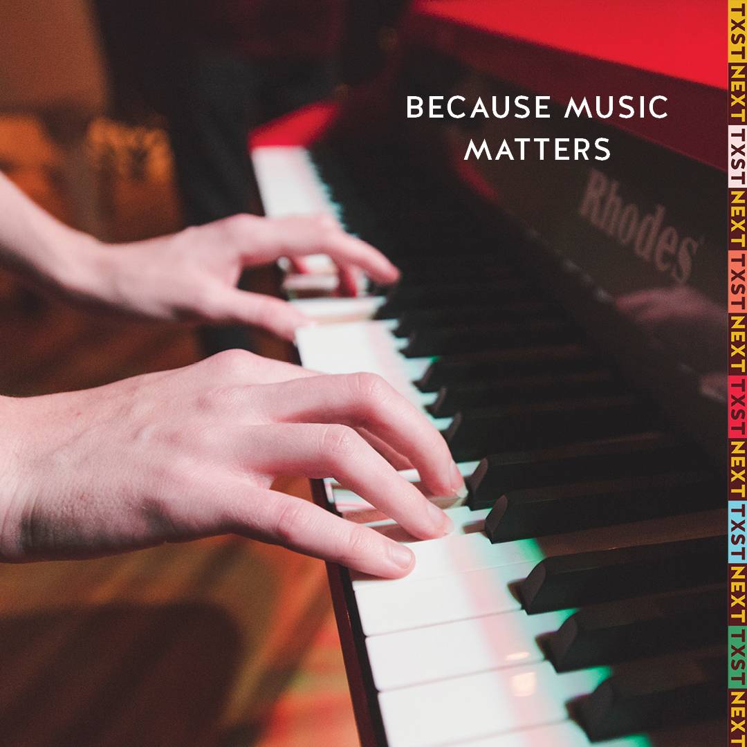 because music matters image of hands playing the piano