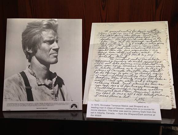 Publicity photo and letter from set of Days of Heaven
