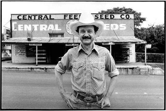 Photograph: Jim Hightower during his campaign for Texas Agriculture Commissioner, ca. 1981, by Ave Bonar