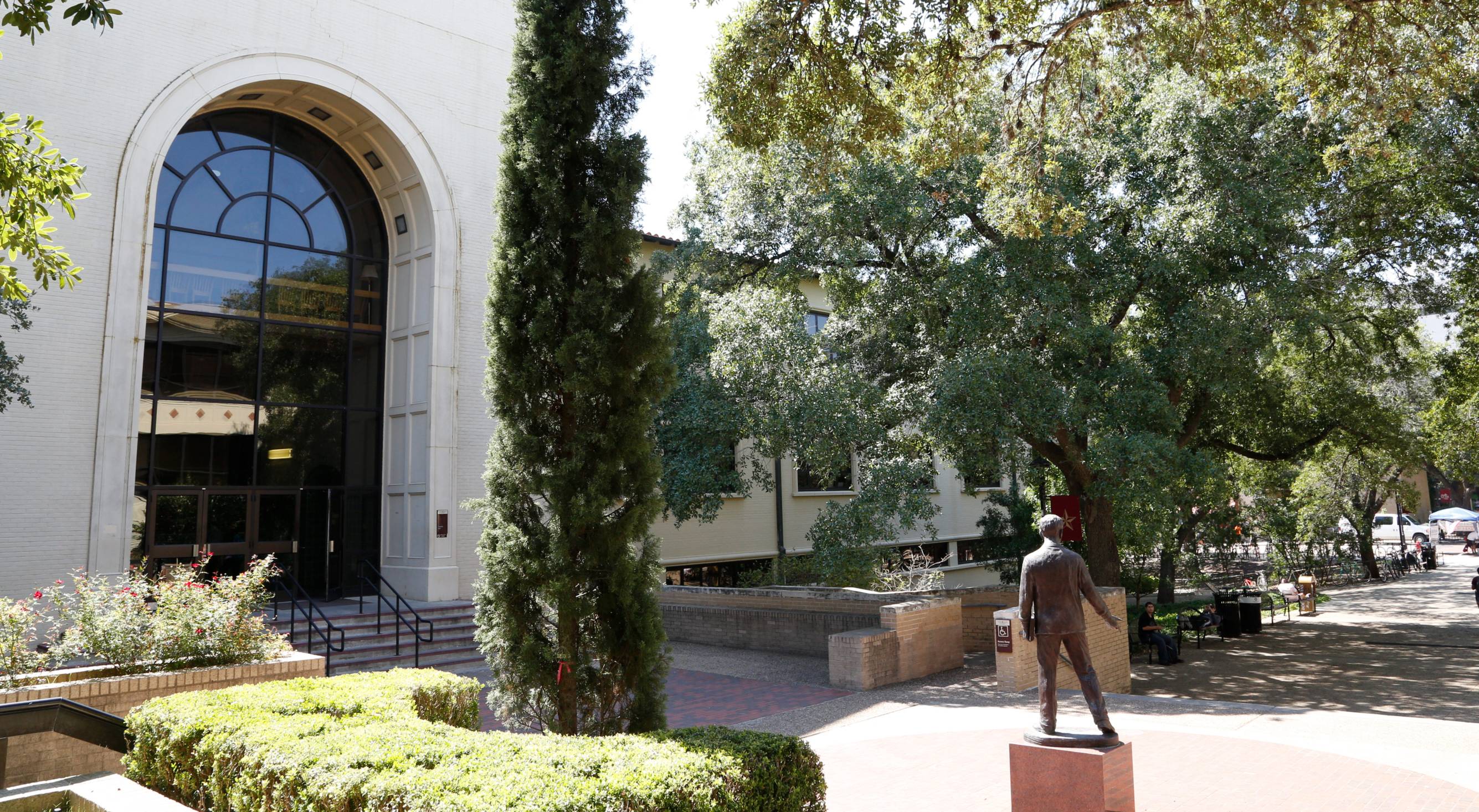 Side View of Flowers Hall