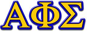 the Alpha Phi Sigma Greek letters