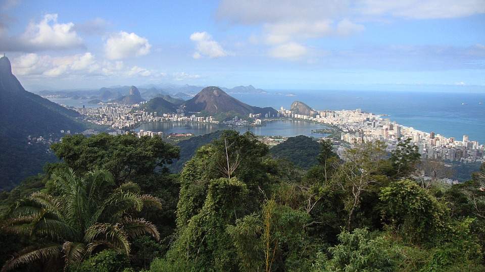 aerial image of Brazil