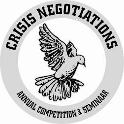 event crest with bird in center and words that read "crisis negotiations annual competition & seminaar"