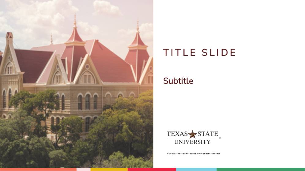 White background with Texas State University logo