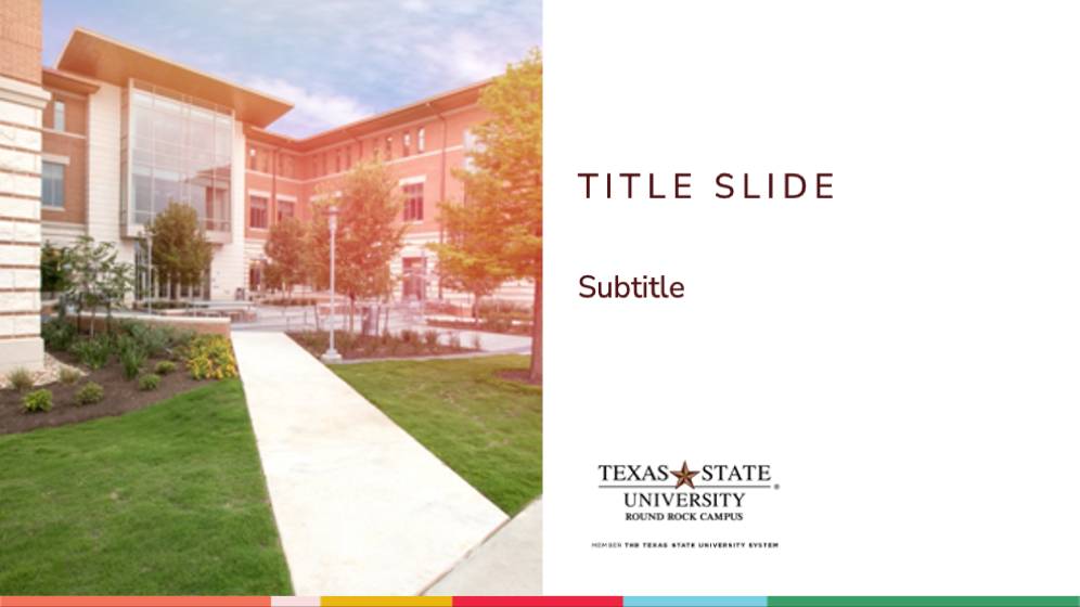 White background with Texas State University - Round Rock logo