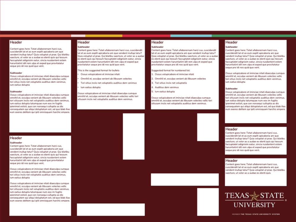 Research posters brand guidelines texas state university