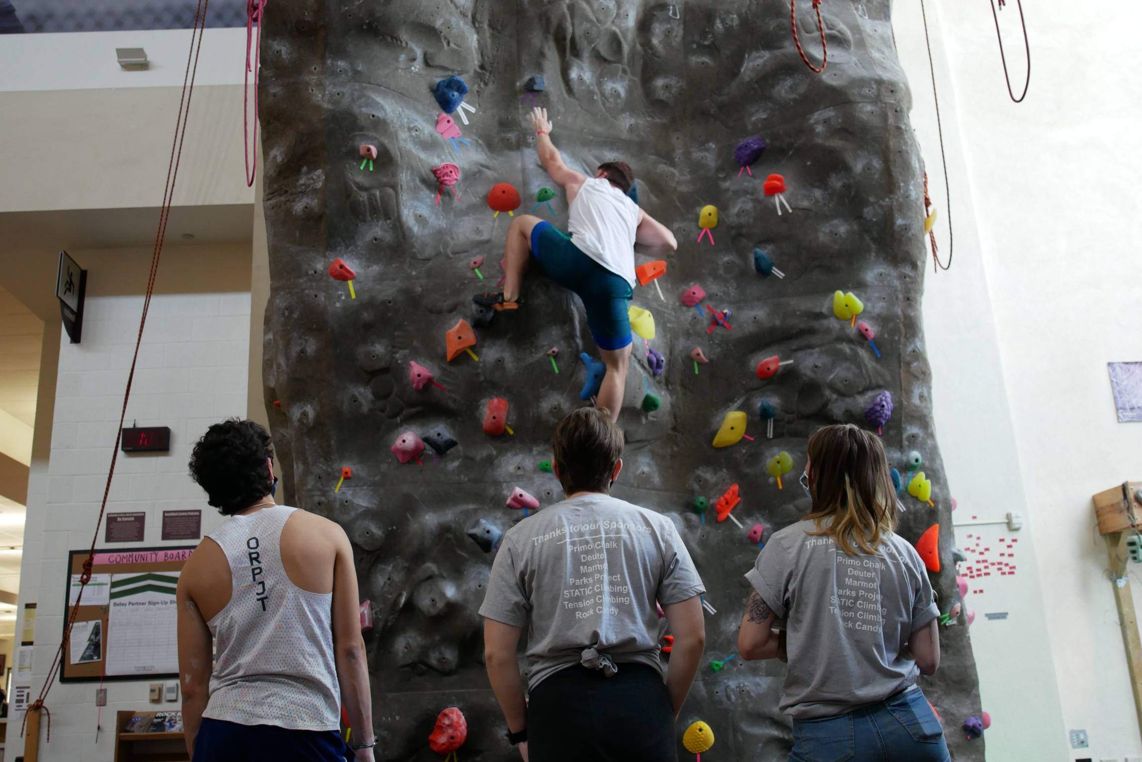 Climbing group during a lesson