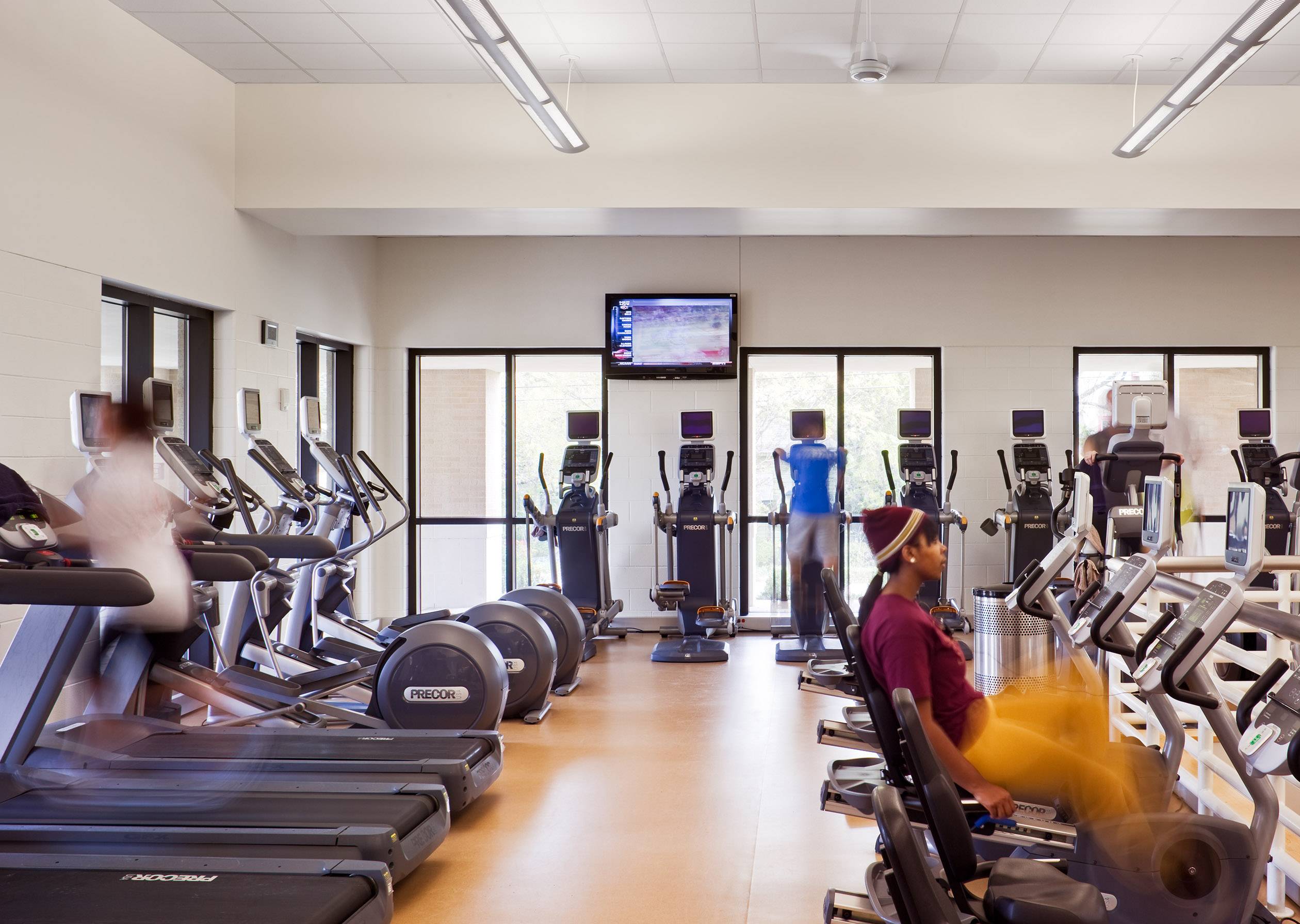 The cardio section the the Student Recreation Center.