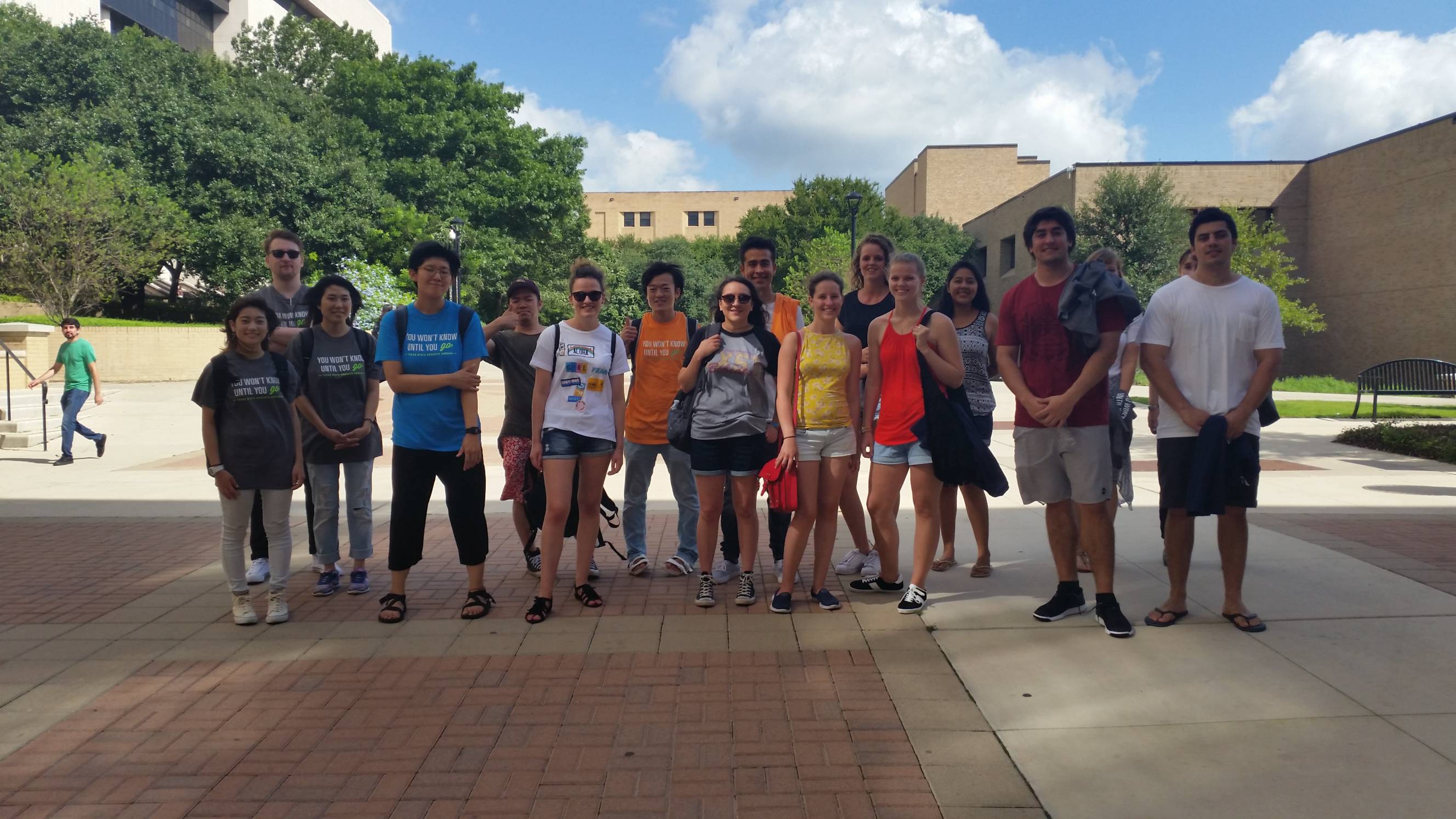 Incoming students in front of UAC