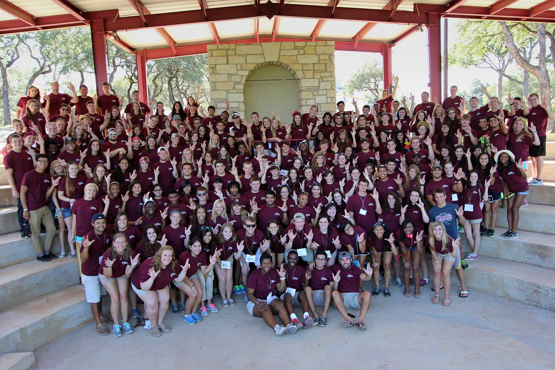 Cat Camp staff gathered for a photo