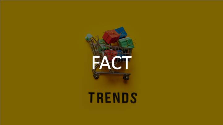Fact with the blurred image of a Shopping Cart with the word Trends underneath