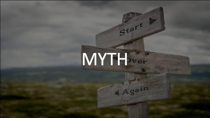 Myth with blurred background being signs