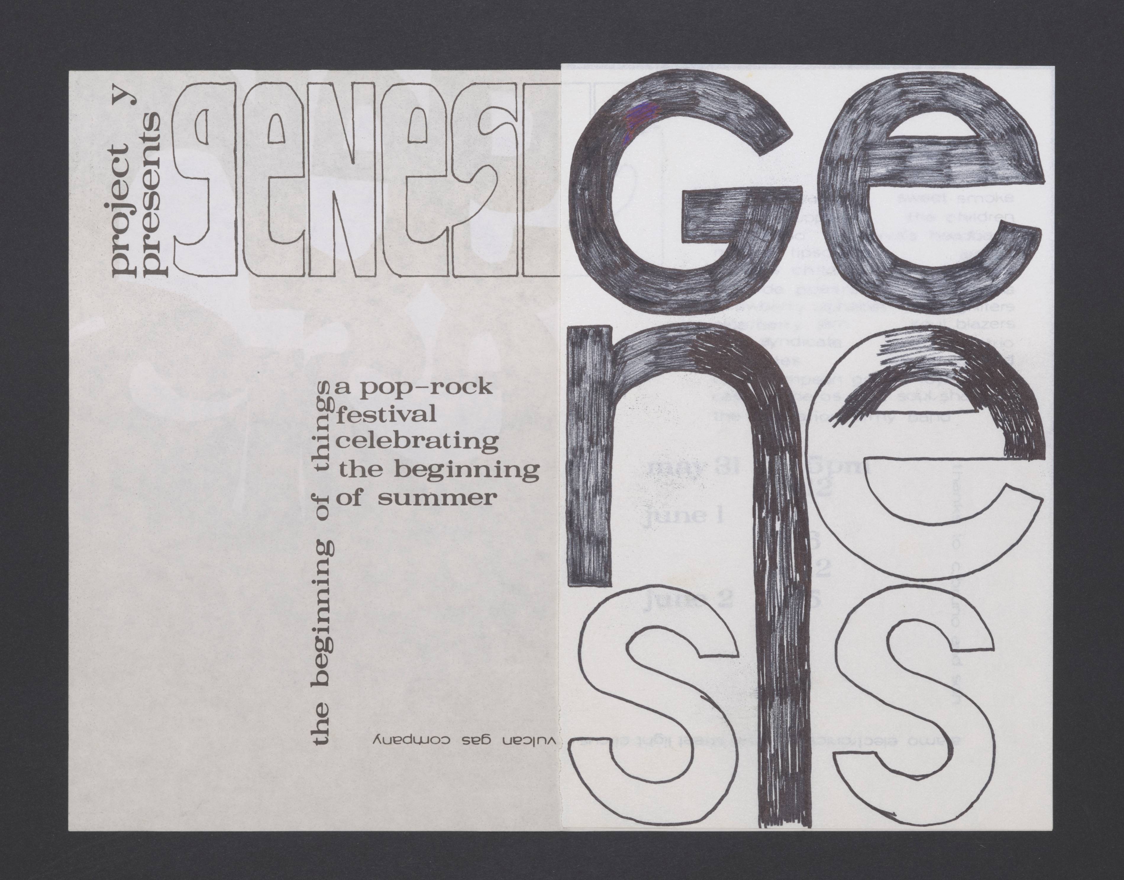 Genesis Music Festival flyer.